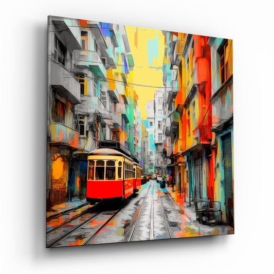 Tram Glass Wall Art.