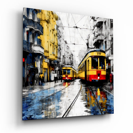 Istiklal Street Glass Wall Art.