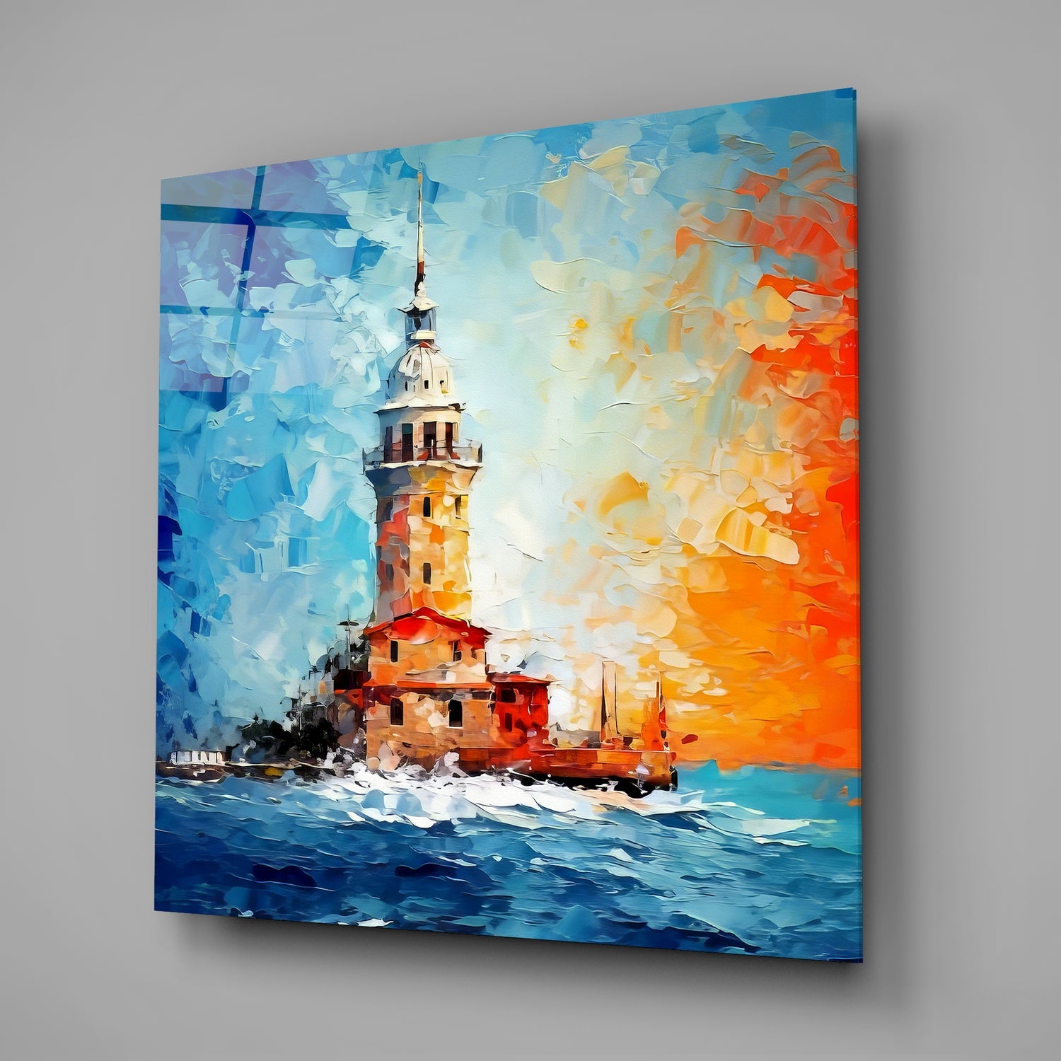 Maiden's Tower Glass Wall Art.