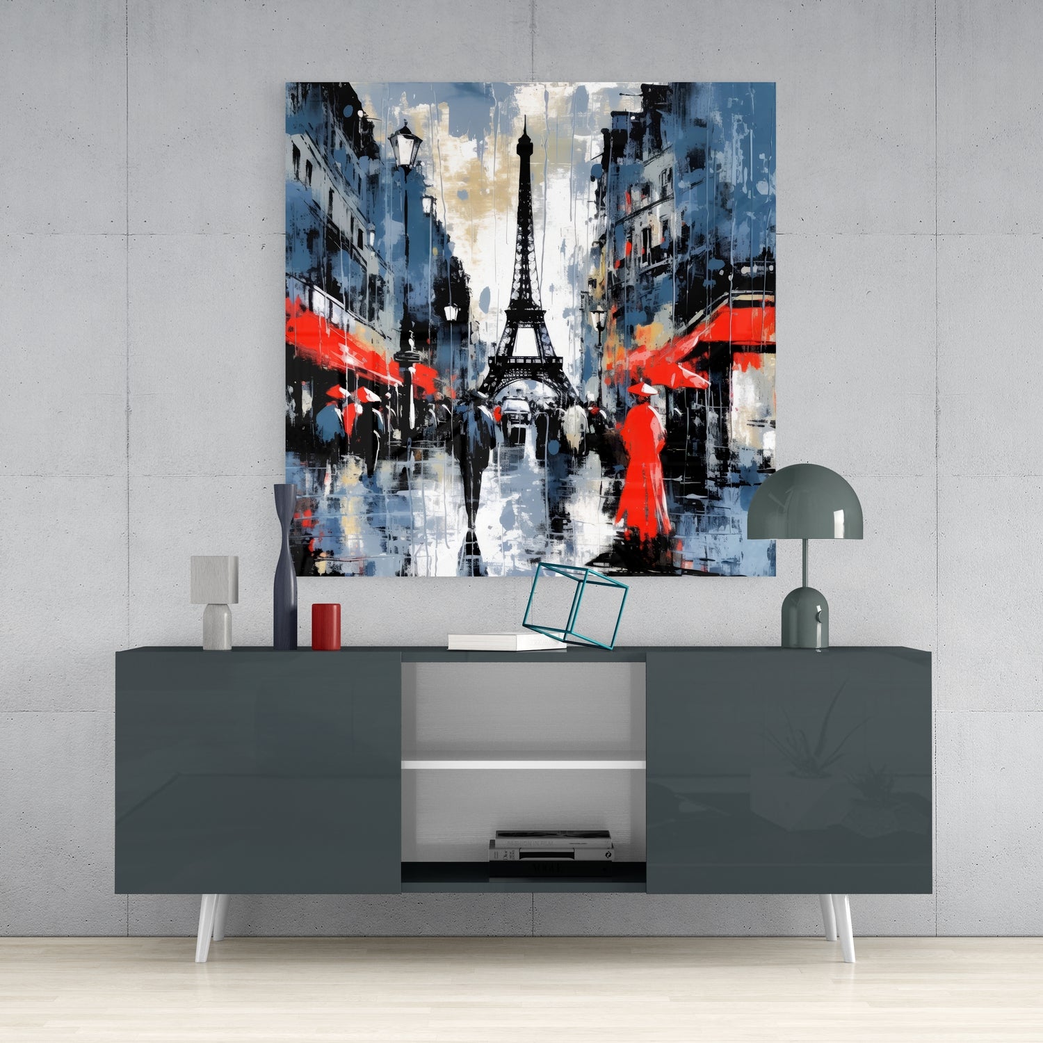 Eiffel Glass Wall Art.