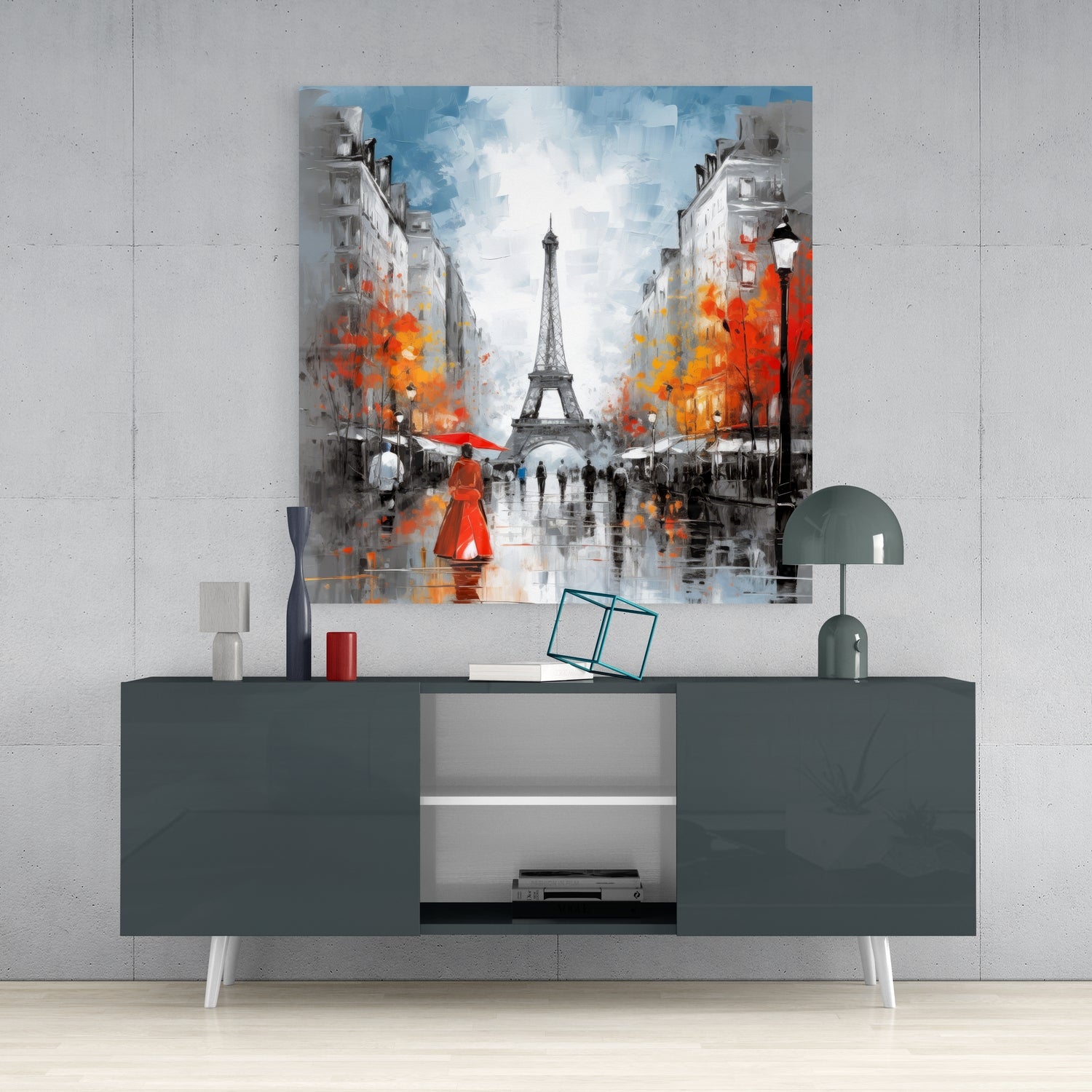 Eiffel Glass Wall Art.