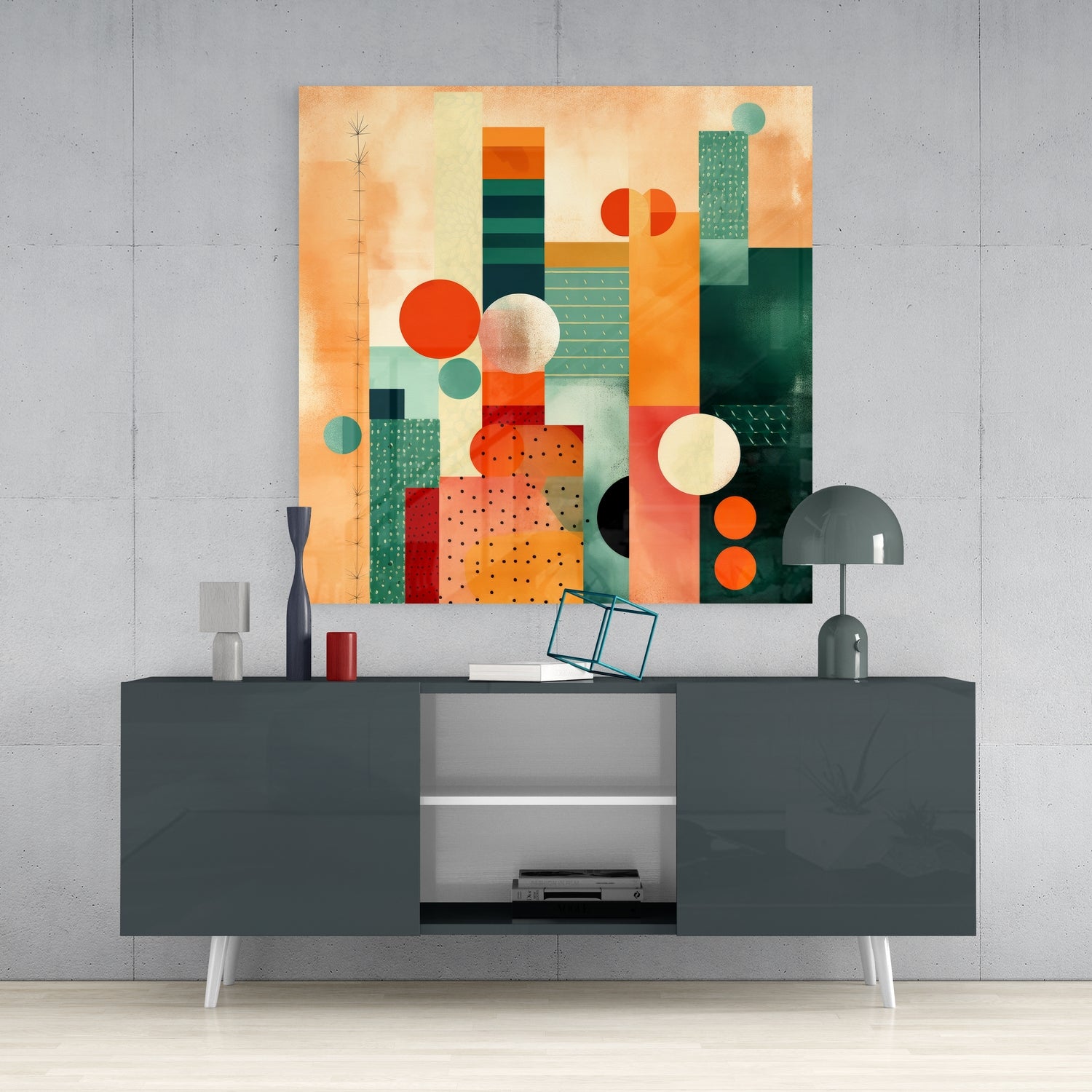 Modern Art Glass Wall Art.