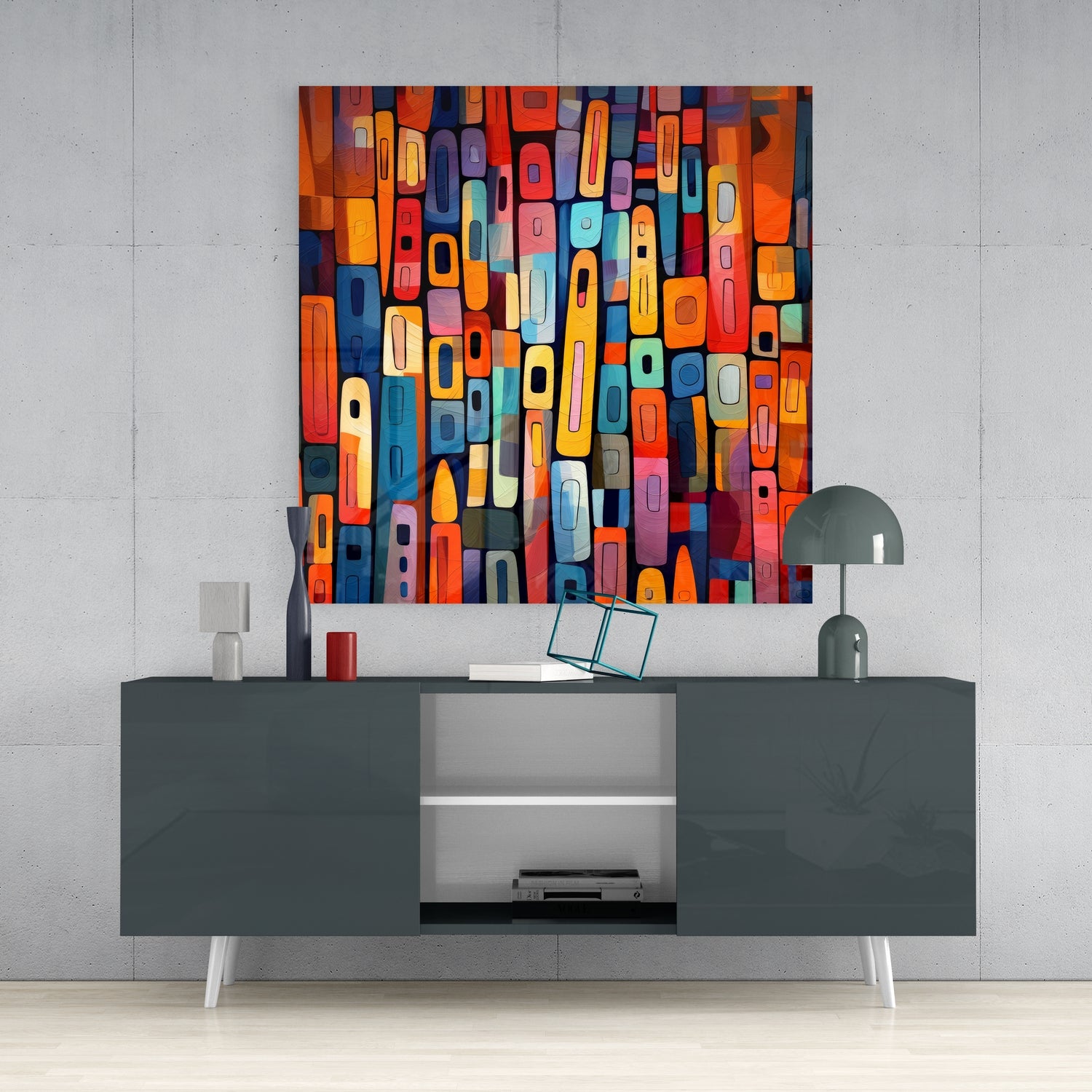Modern Art Glass Wall Art.