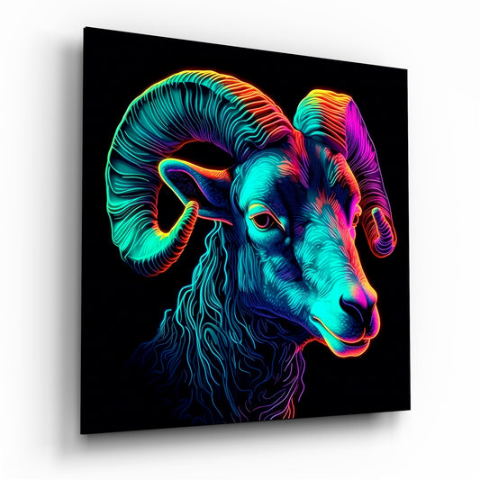 Ram Glass Wall Art.