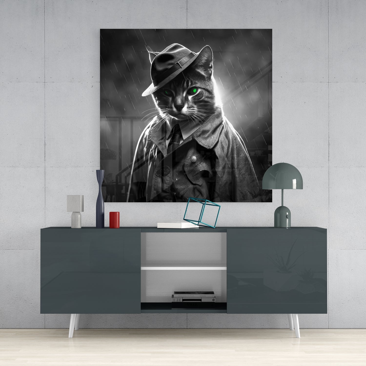 Catspector Glass Wall Art|| Designer's Collection.