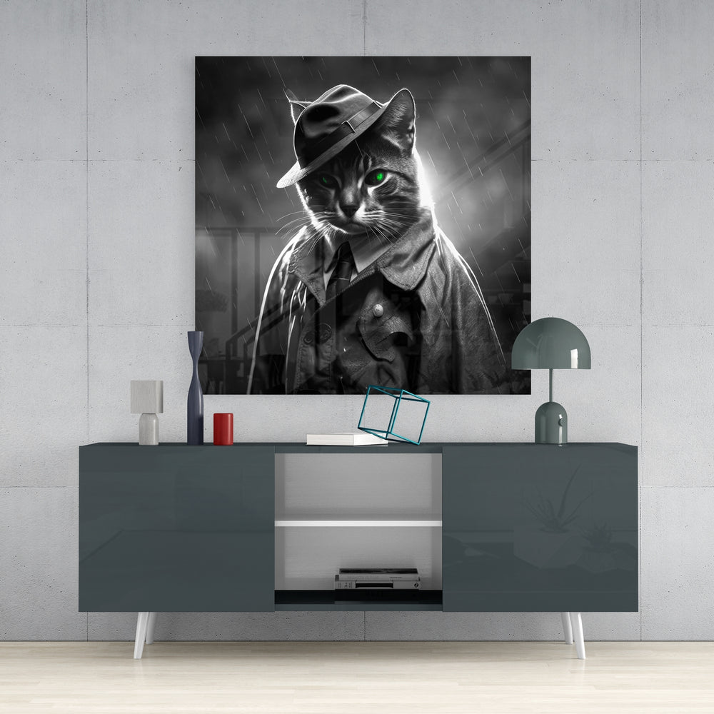 Catspector Glass Wall Art|| Designer's Collection.