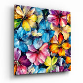 Flowers Glass Wall Art|| Designer's Collection.