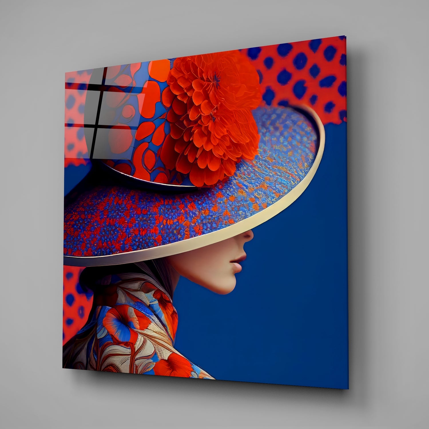 Hat Glass Wall Art|| Designer's Collection.