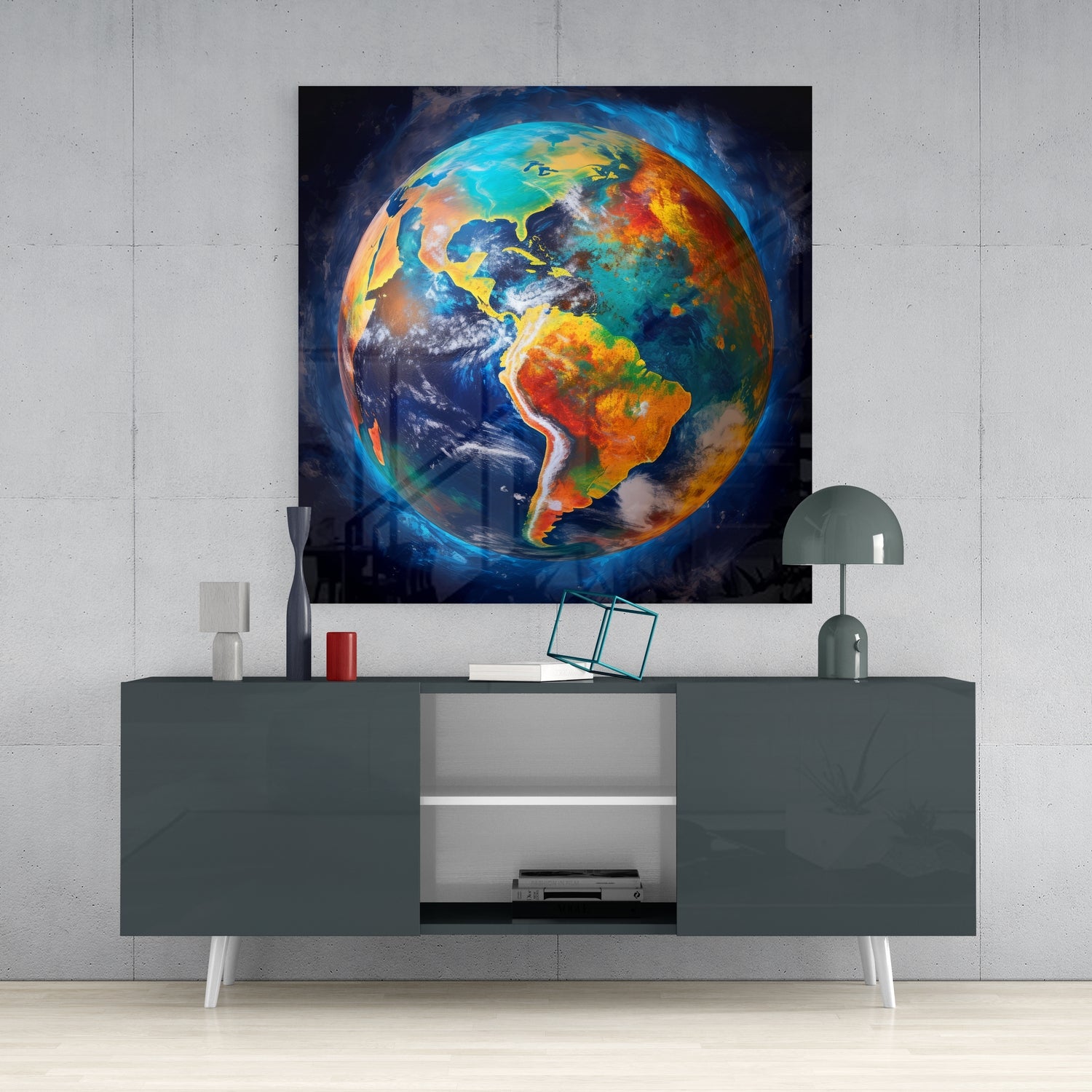 Earth Glass Wall Art|| Designer's Collection.