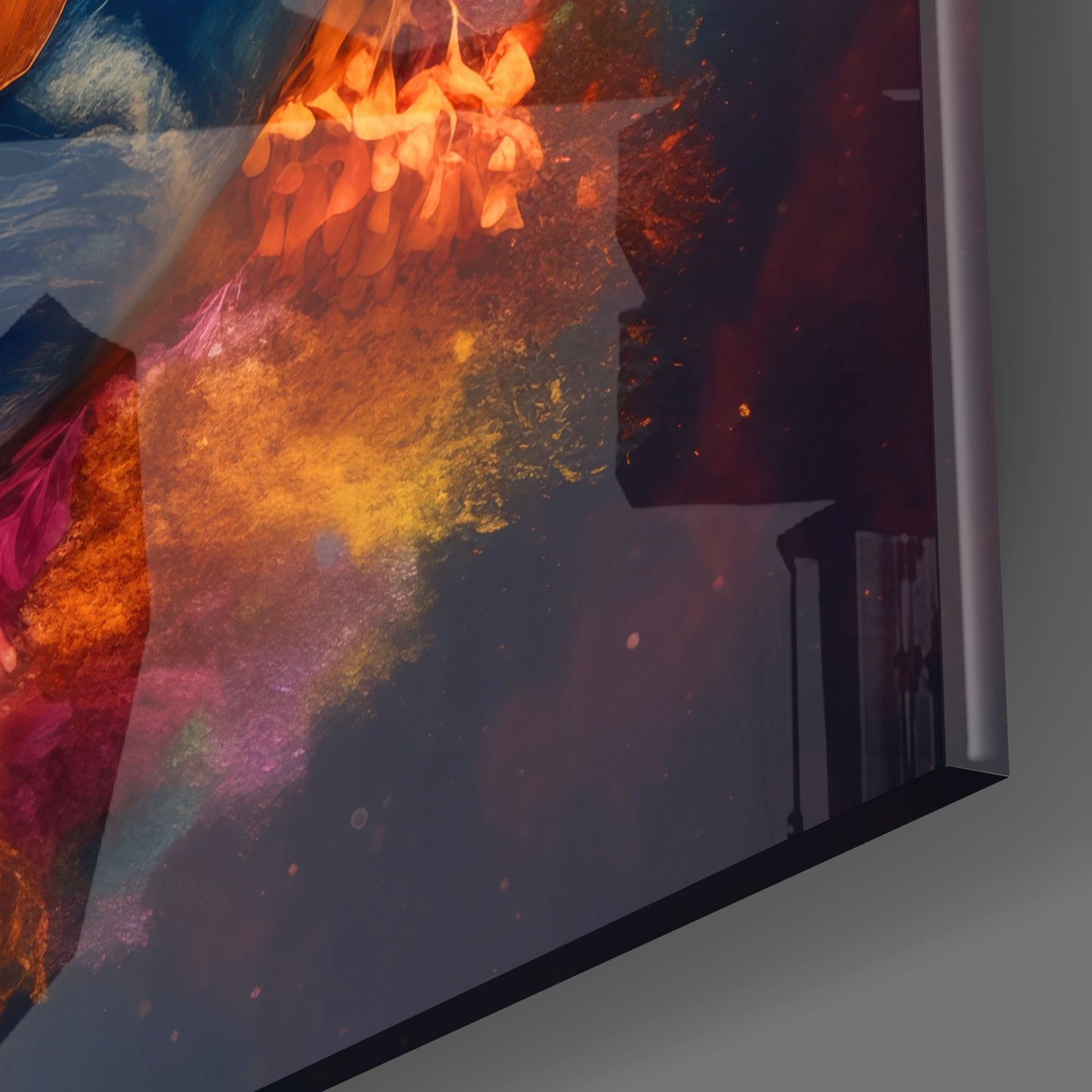 Color Explosions On Earth Glass Wall Art|| Designer's Collection.