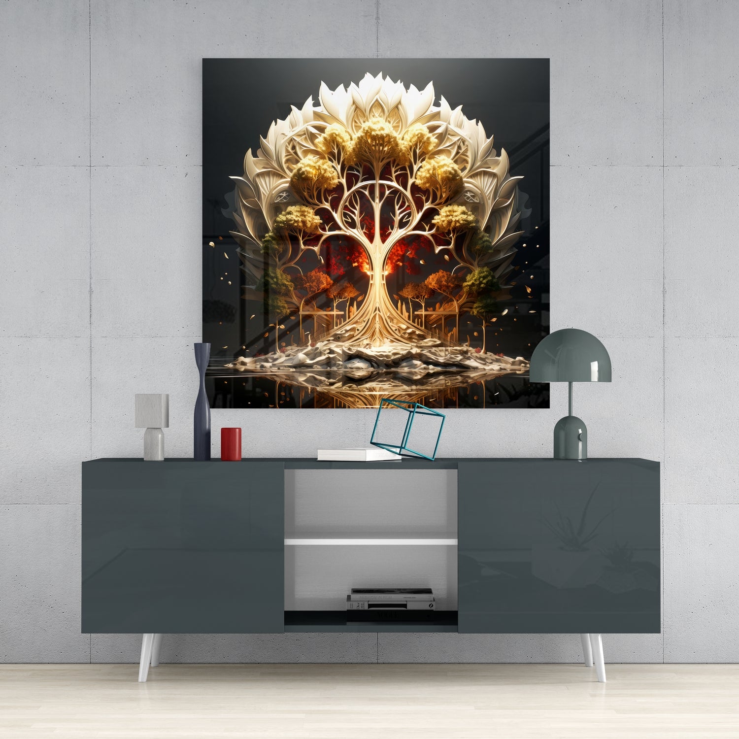 Tree of Life Glass Wall Art|| Designer's Collection.