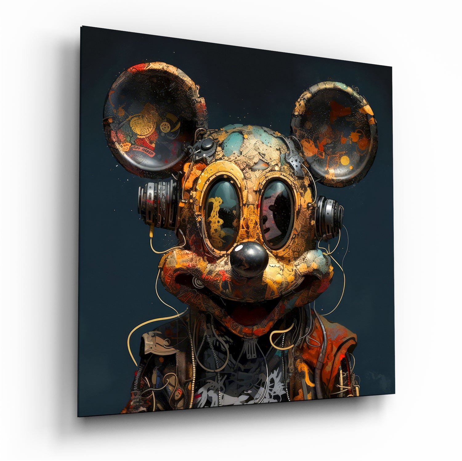Mickey The Machine Glass Wall Art|| Designer's Collection.