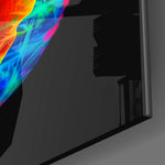 Neon Earth Glass Wall Art|| Designer's Collection.