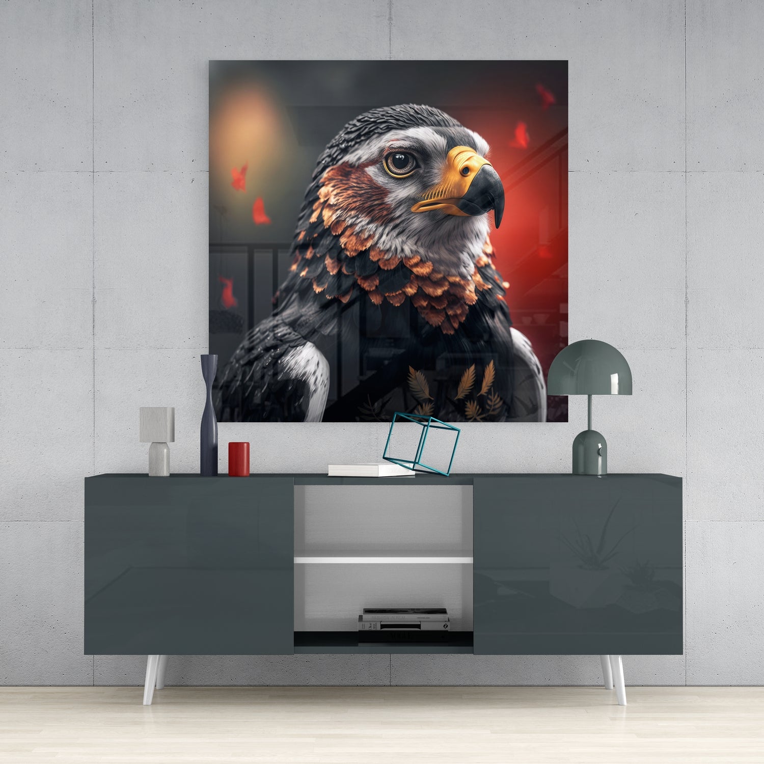 Eagle Glass Wall Art|| Designer's Collection.