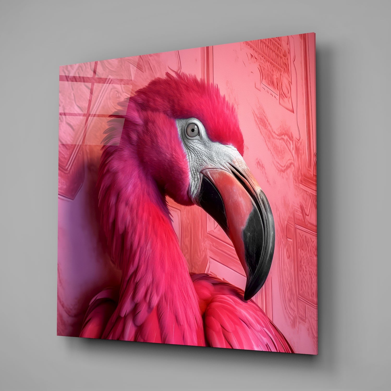 Flamingo Glass Wall Art|| Designer's Collection.