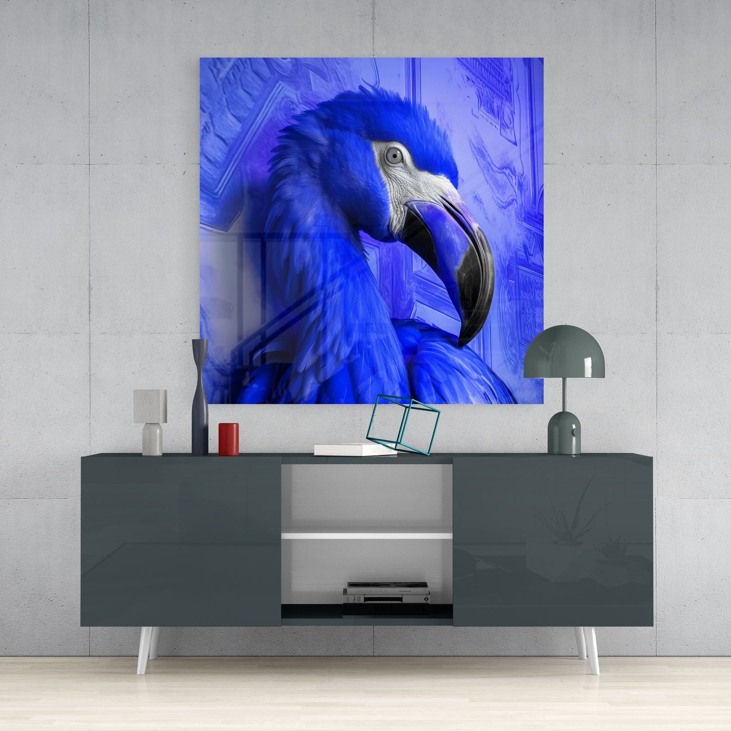 Flamingo Glass Wall Art|| Designer's Collection.
