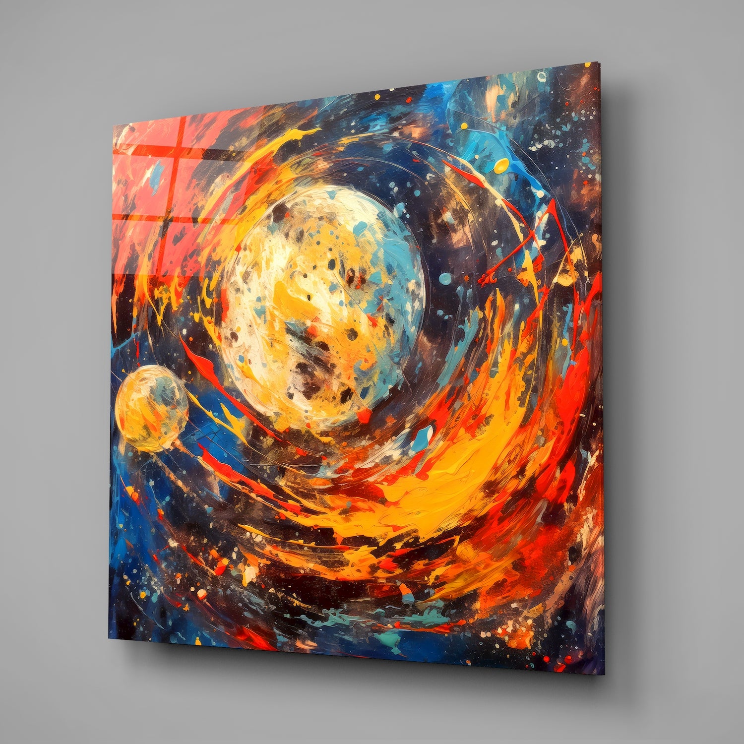 Space Splash Glass Wall Art|| Designer's Collection.