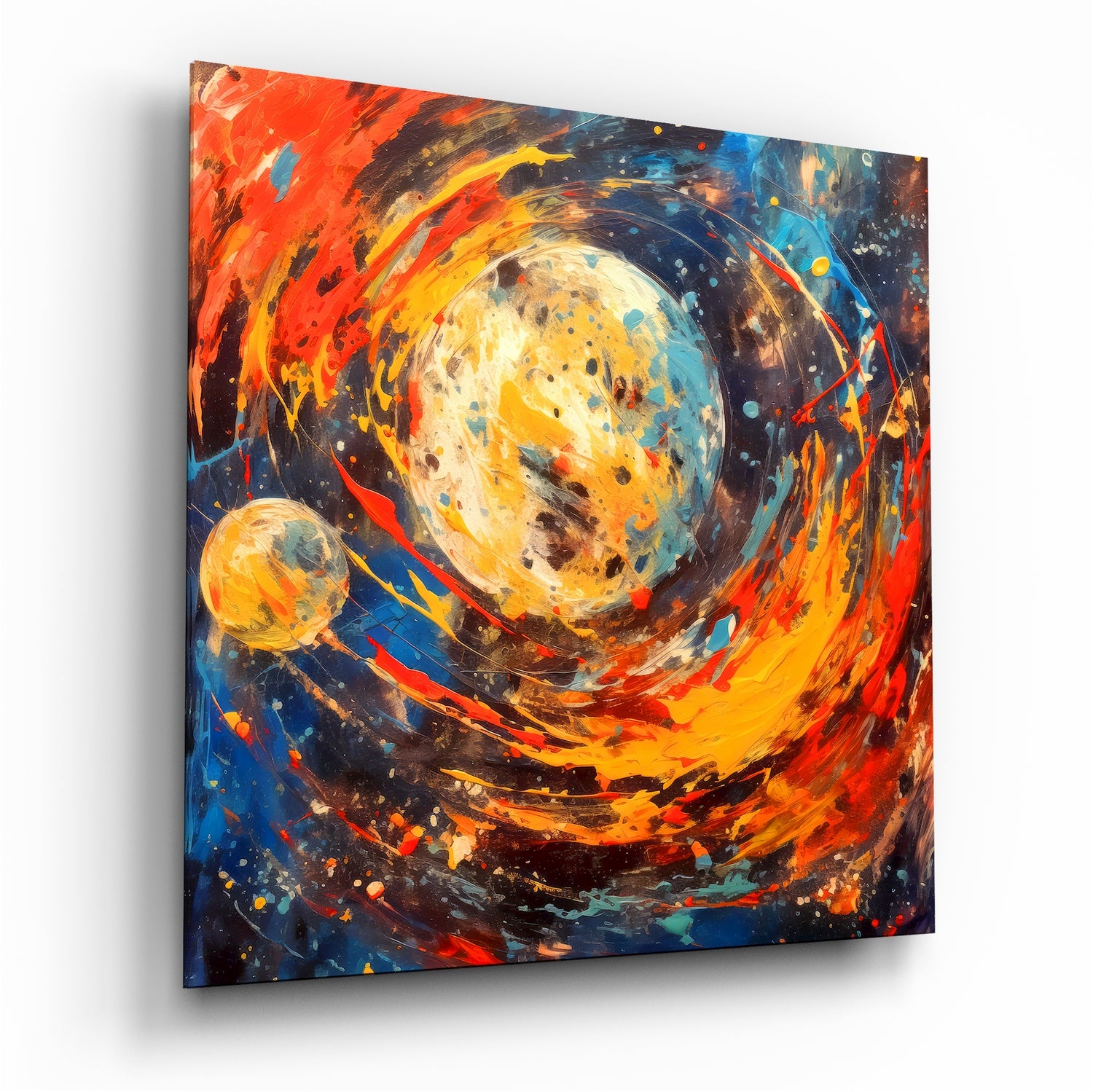 Space Splash Glass Wall Art|| Designer's Collection