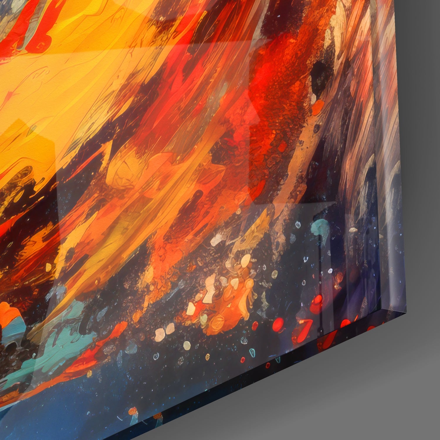 Space Splash Glass Wall Art|| Designer's Collection.