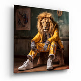 Lion Vogue Glass Wall Art|| Designer's Collection