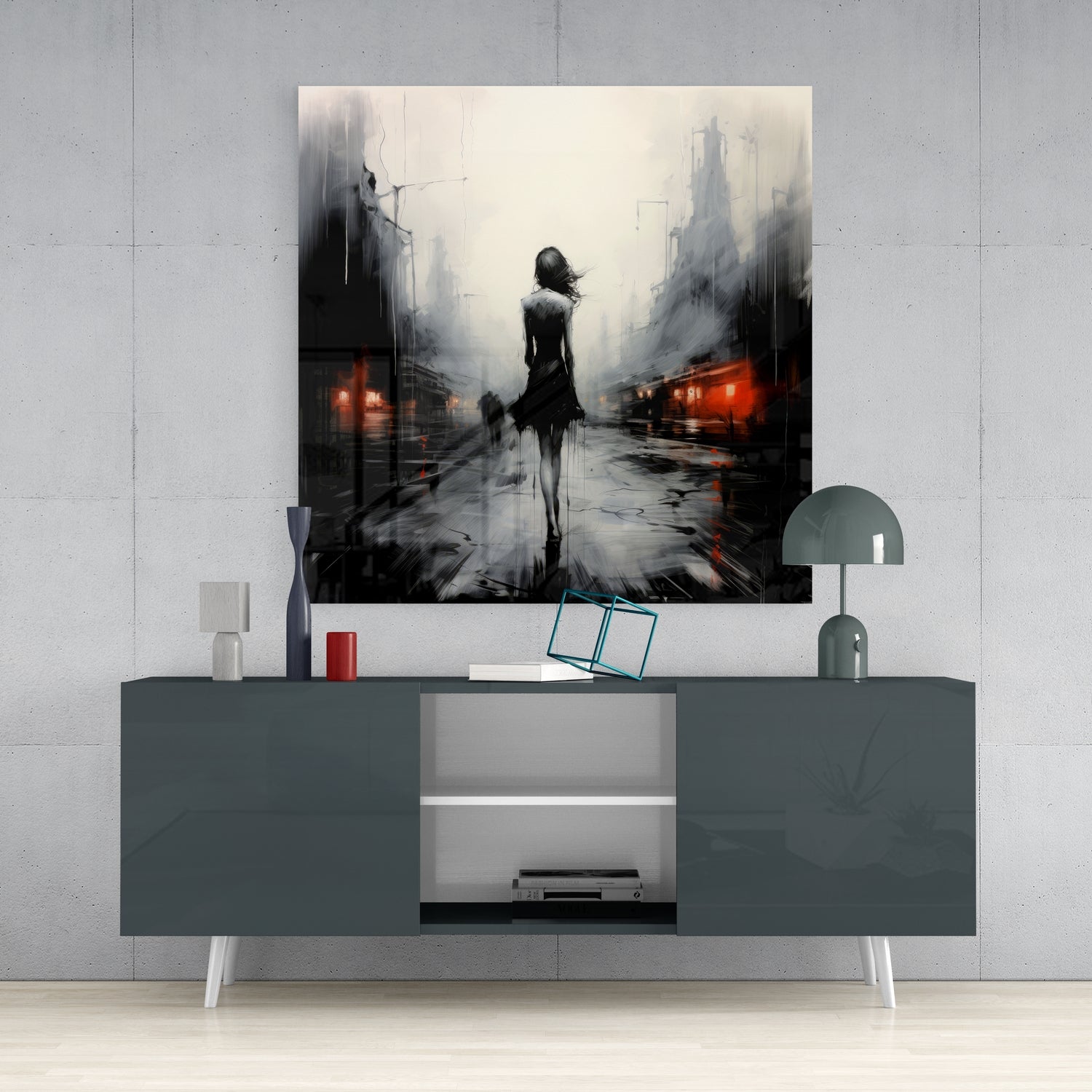 Alone Glass Wall Art|| Designer's Collection.