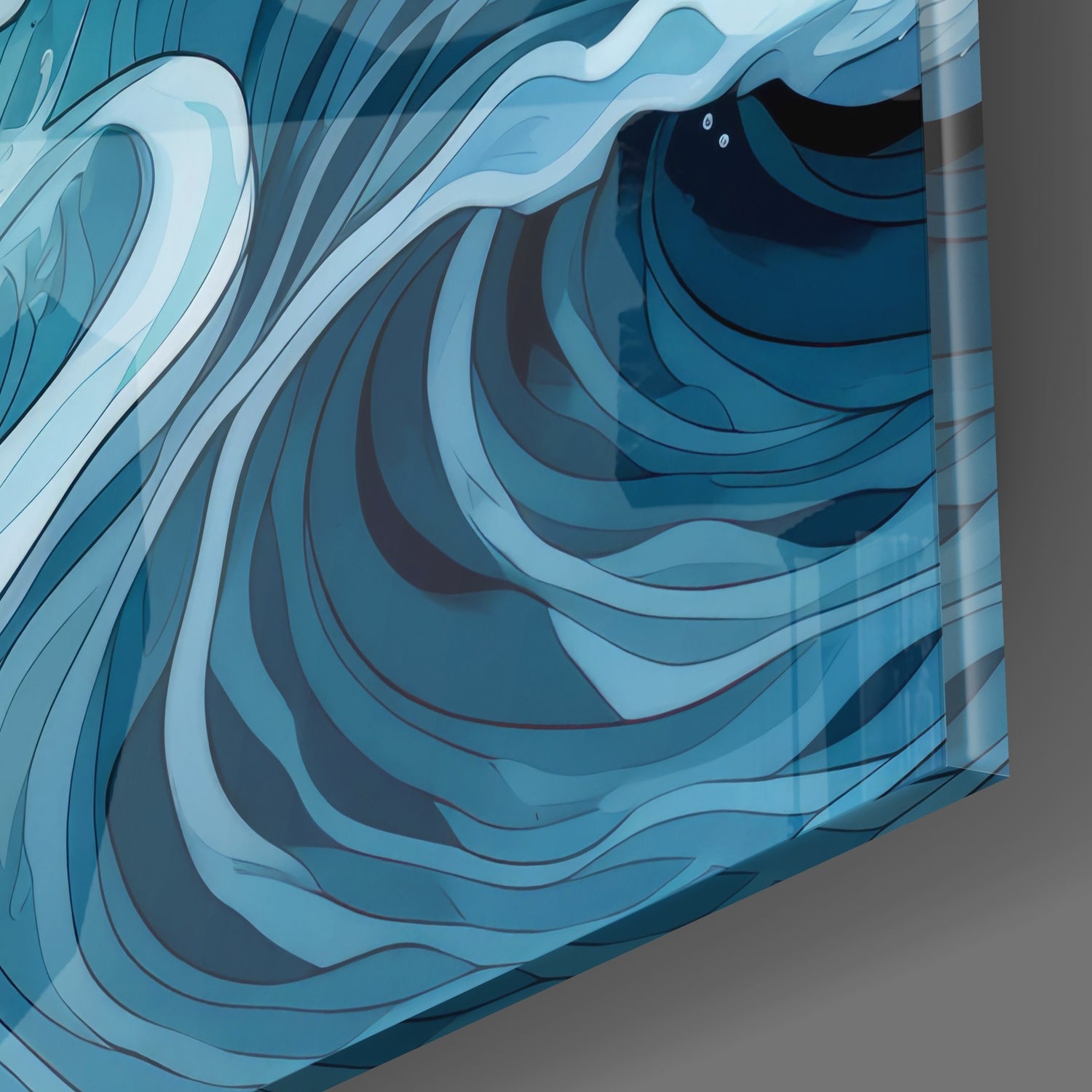 Waves Glass Wall Art|| Designer's Collection.
