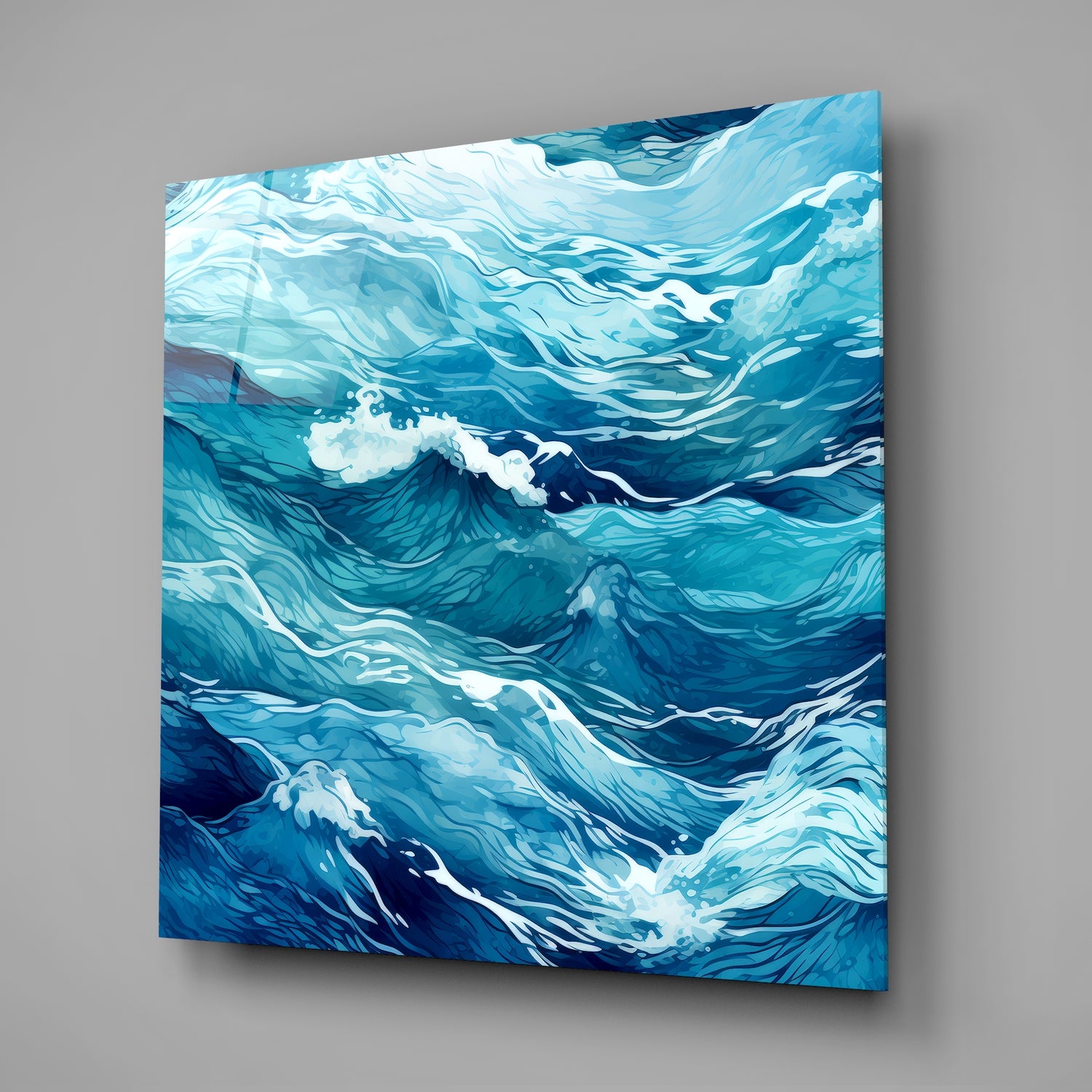 Waves Glass Wall Art|| Designer's Collection.