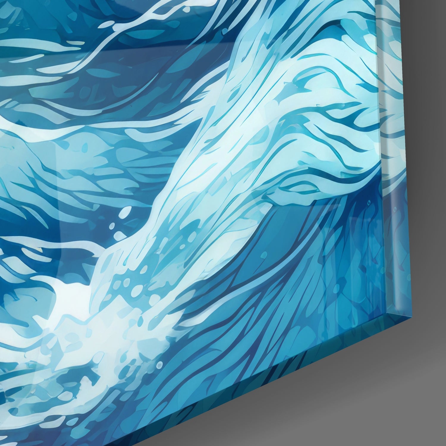 Waves Glass Wall Art|| Designer's Collection.