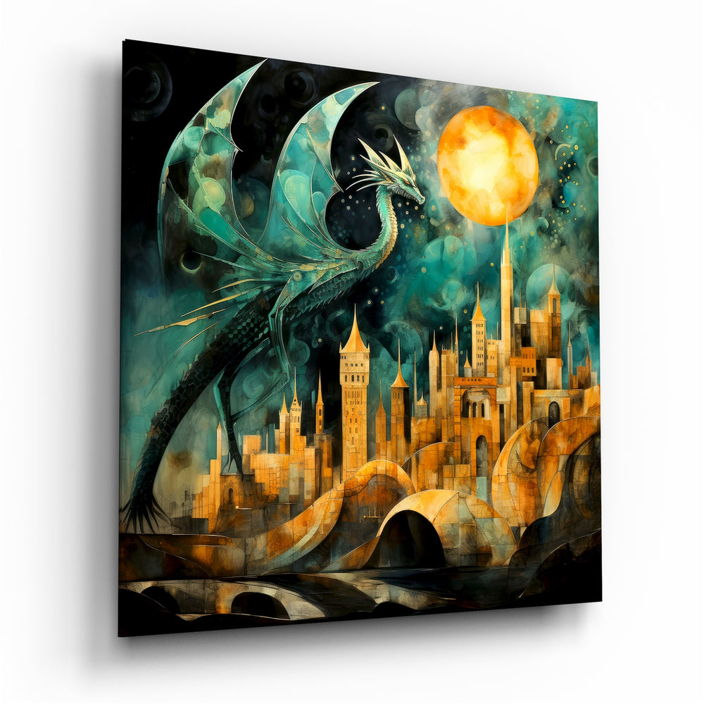 Dragon Glass Wall Art|| Designer's Collection.