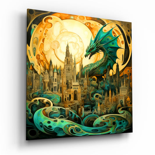 Dragon Glass Wall Art|| Designer's Collection.