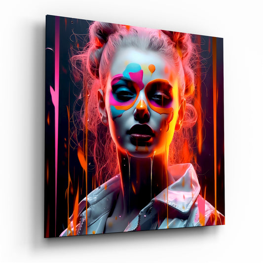Woman Glass Wall Art|| Designer's Collection.