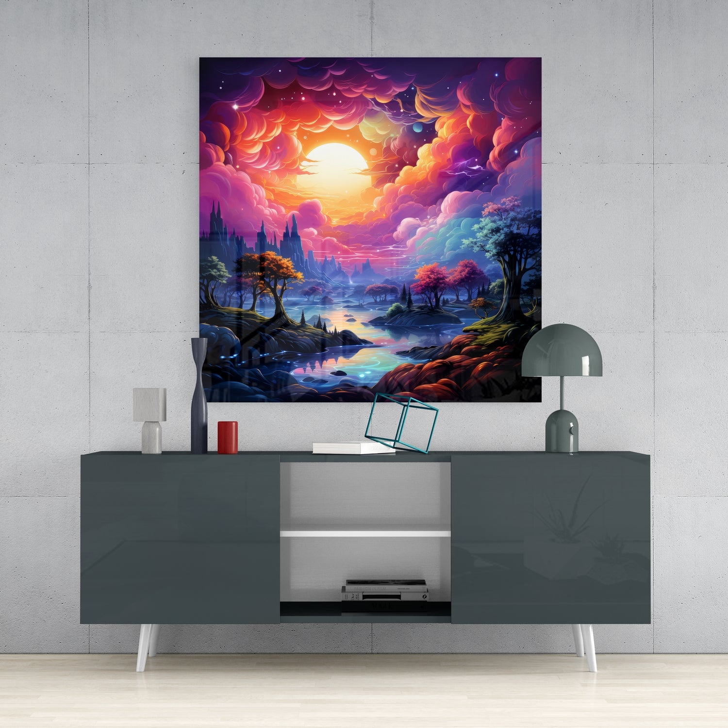 Dreamland Glass Wall Art|| Designer's Collection.