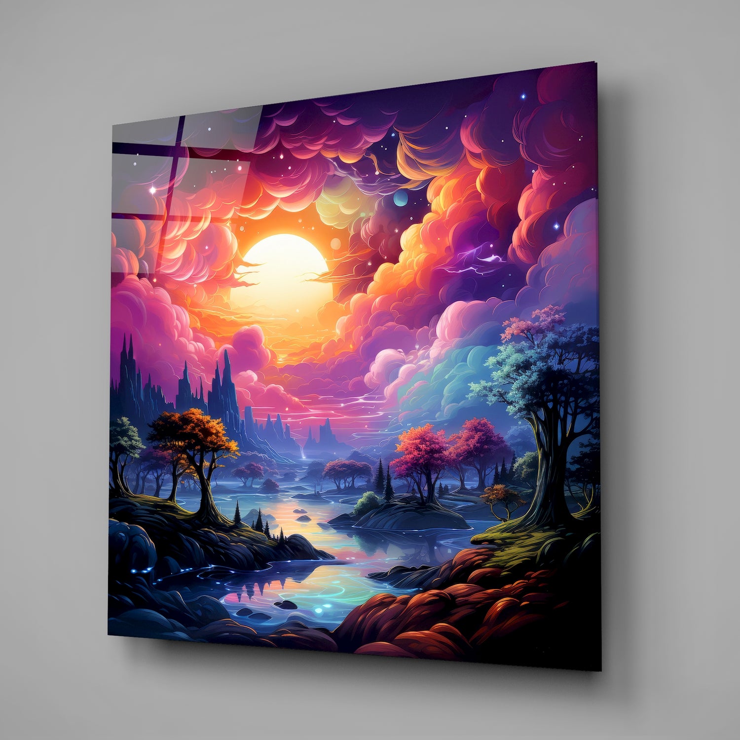 Dreamland Glass Wall Art|| Designer's Collection.