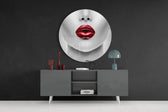 Lips Glass Wall Art.