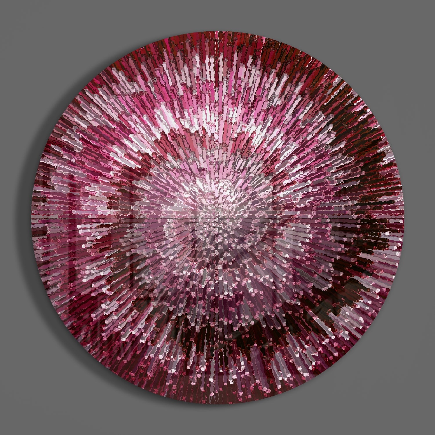 Ruby Helix Glass Wall Art.