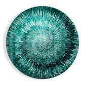 Emerald Helix Glass Wall Art.