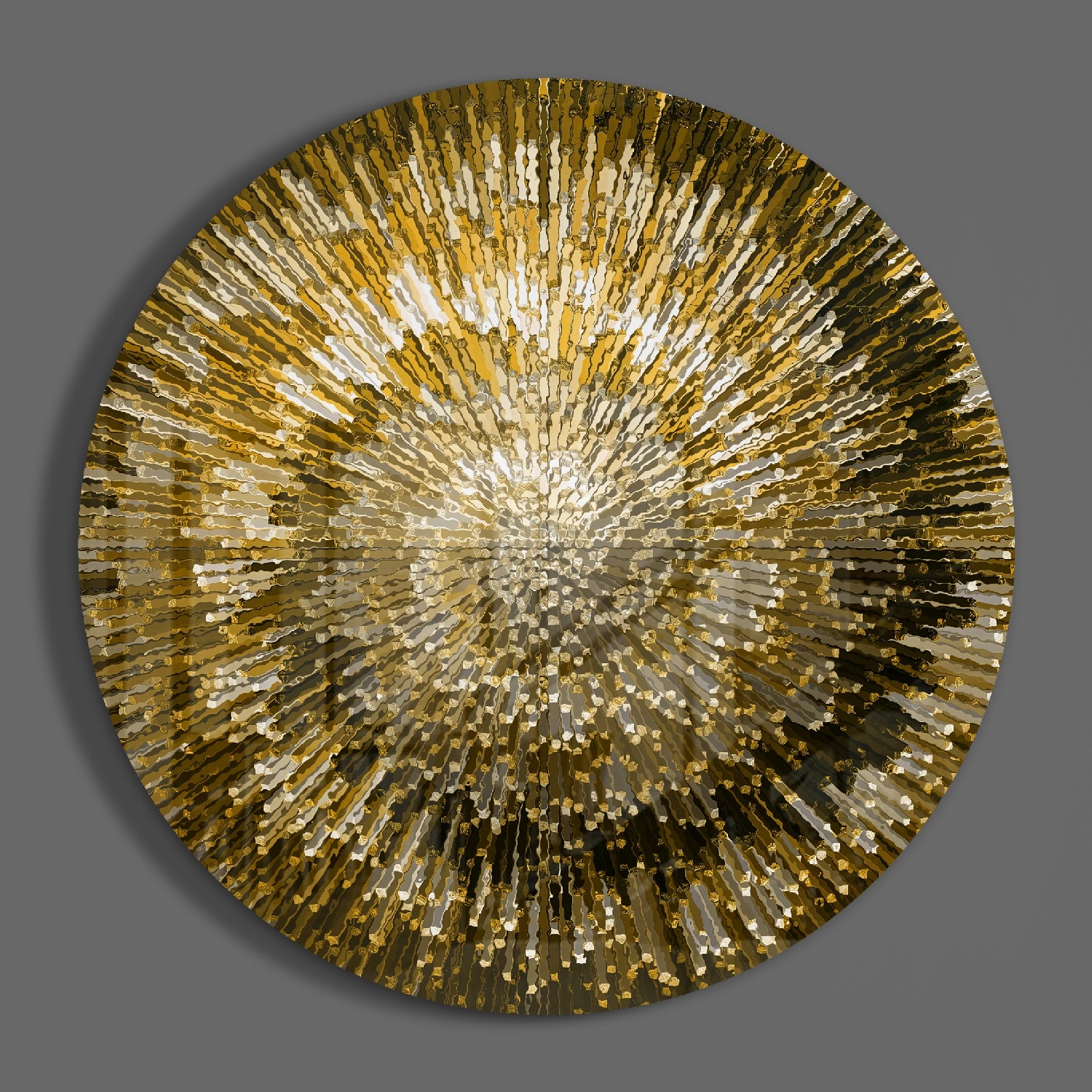 Golden Helix Glass Wall Art.