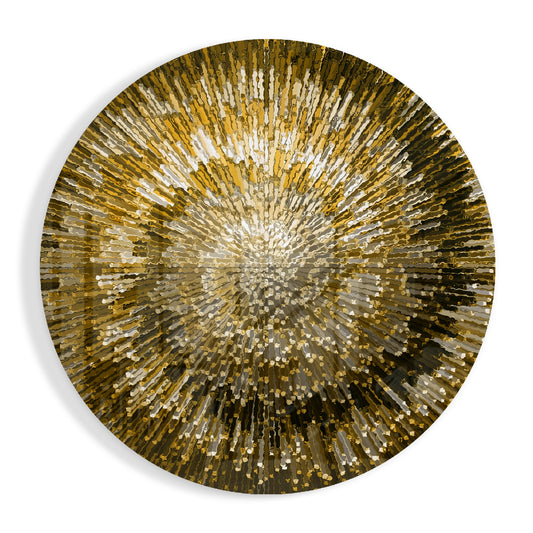 Golden Helix Glass Wall Art.