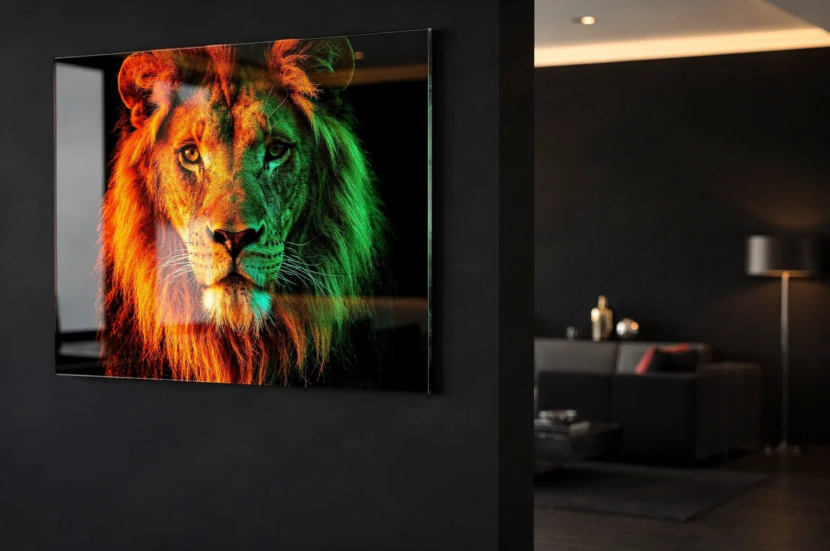 4mm tempered glass wall art in modern room